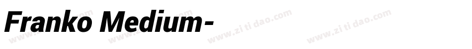 Franko Medium字体转换